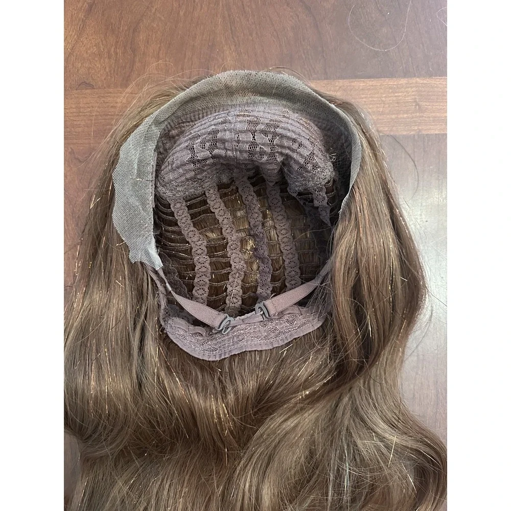 Long Auburn Copper Brown Wavy Lace Front Wig Tinsel - CSC Chelsey Smith Style